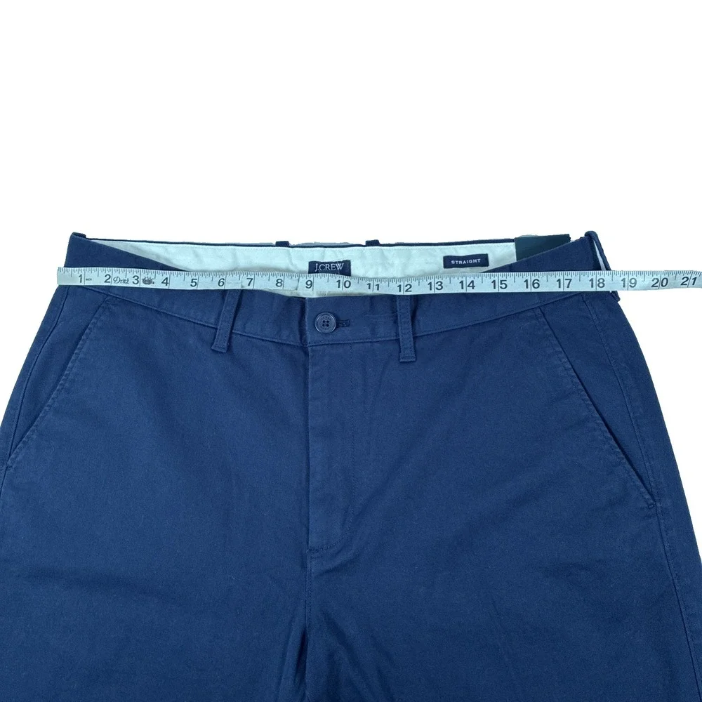 New Mens J. Crew Straight Flex Chino Pants Size 35x32 NWT Navy